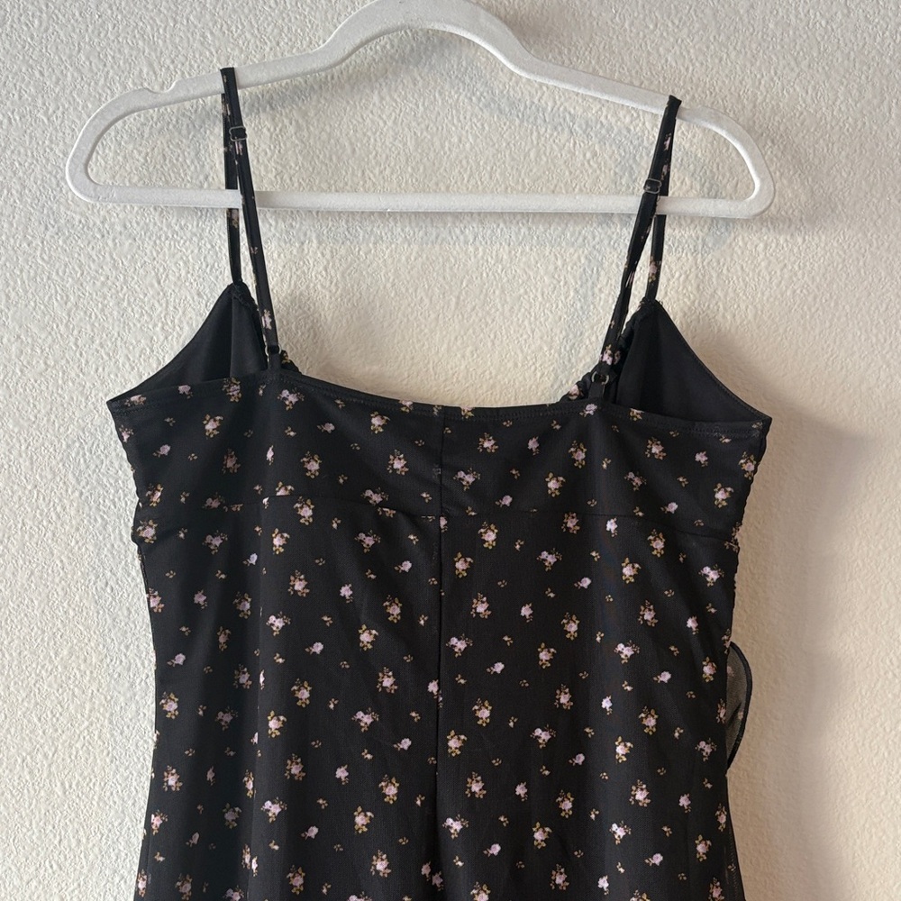 Aeropostale Black Asymmetrical Floral Dress - Picture 7 of 8